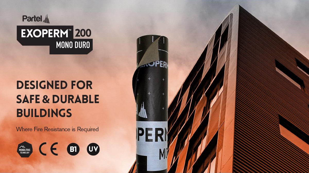 Partel launches EXOPERM™ MONO DURO 200 – UV Stable & Fire-Resistant Monolithic Membrane